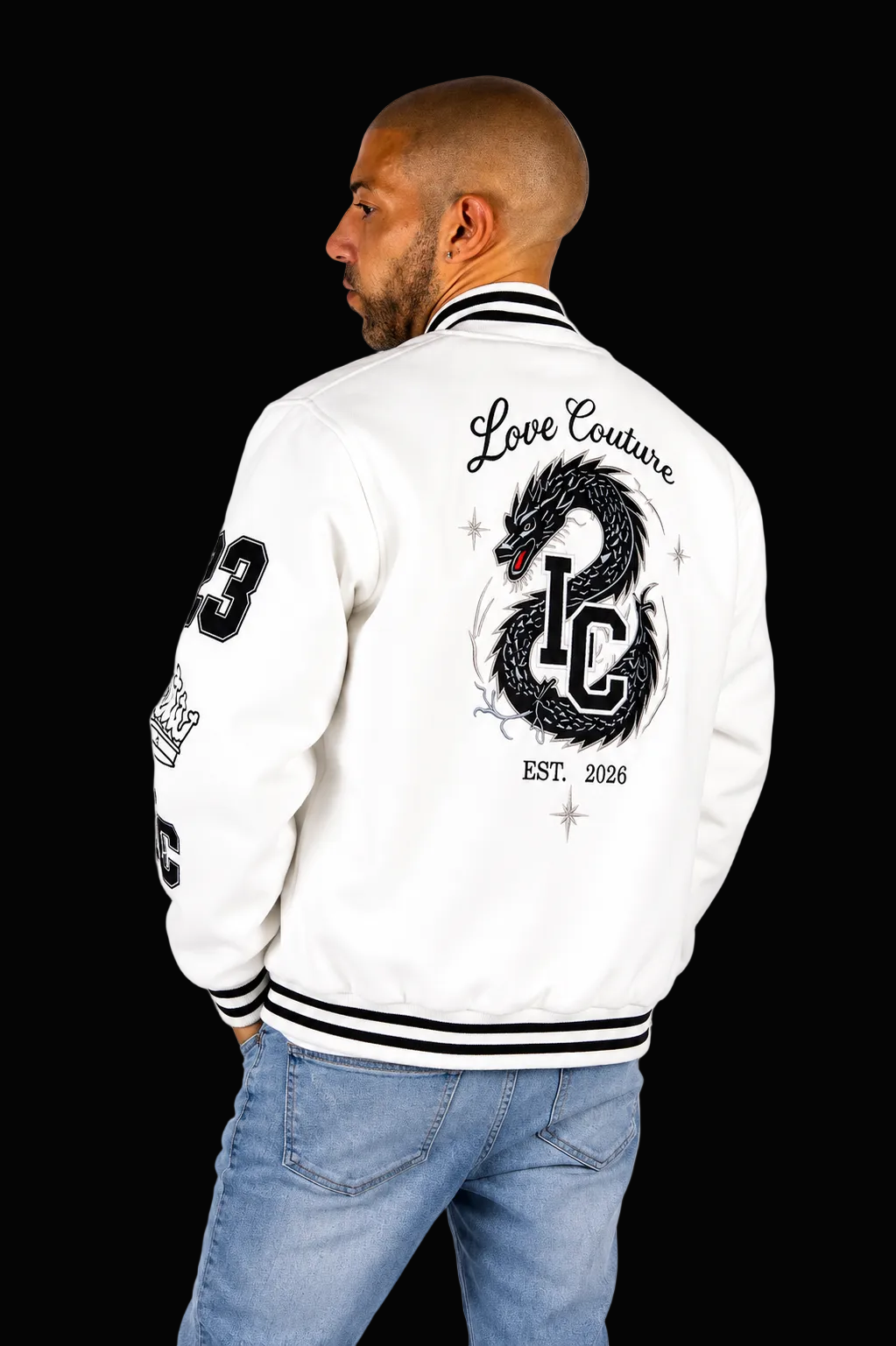 Love Couture “Queen Versatile” Varsity Jacket (Cream Edition)