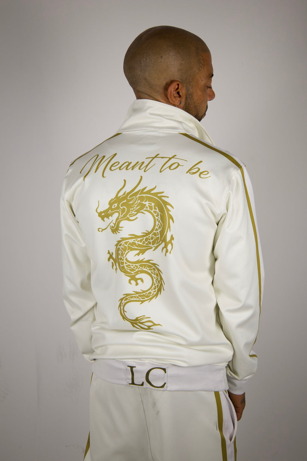 LOVE COUTURE — White & Gold Signature Tracksuit