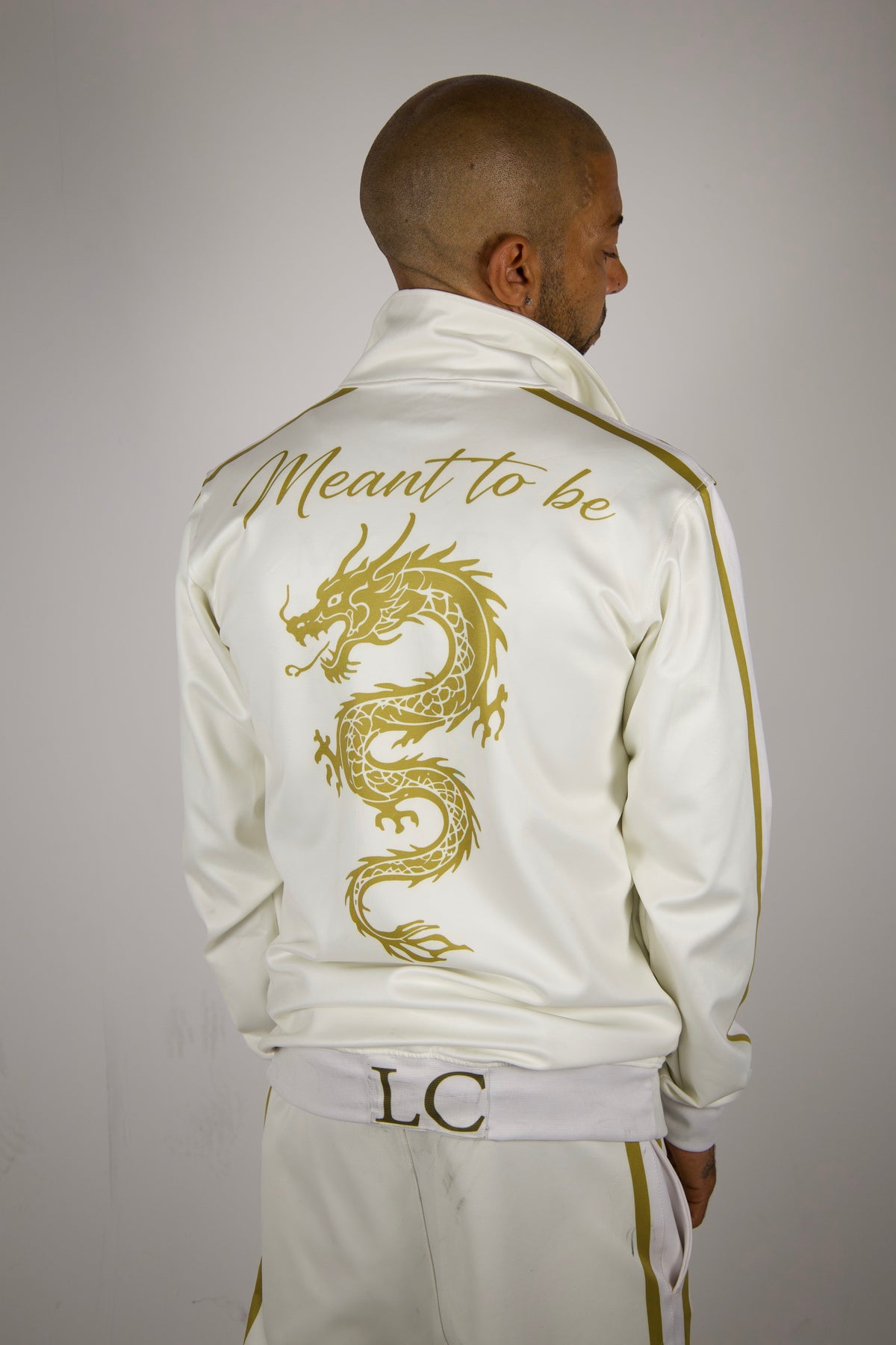 LOVE COUTURE — White & Gold Signature Tracksuit