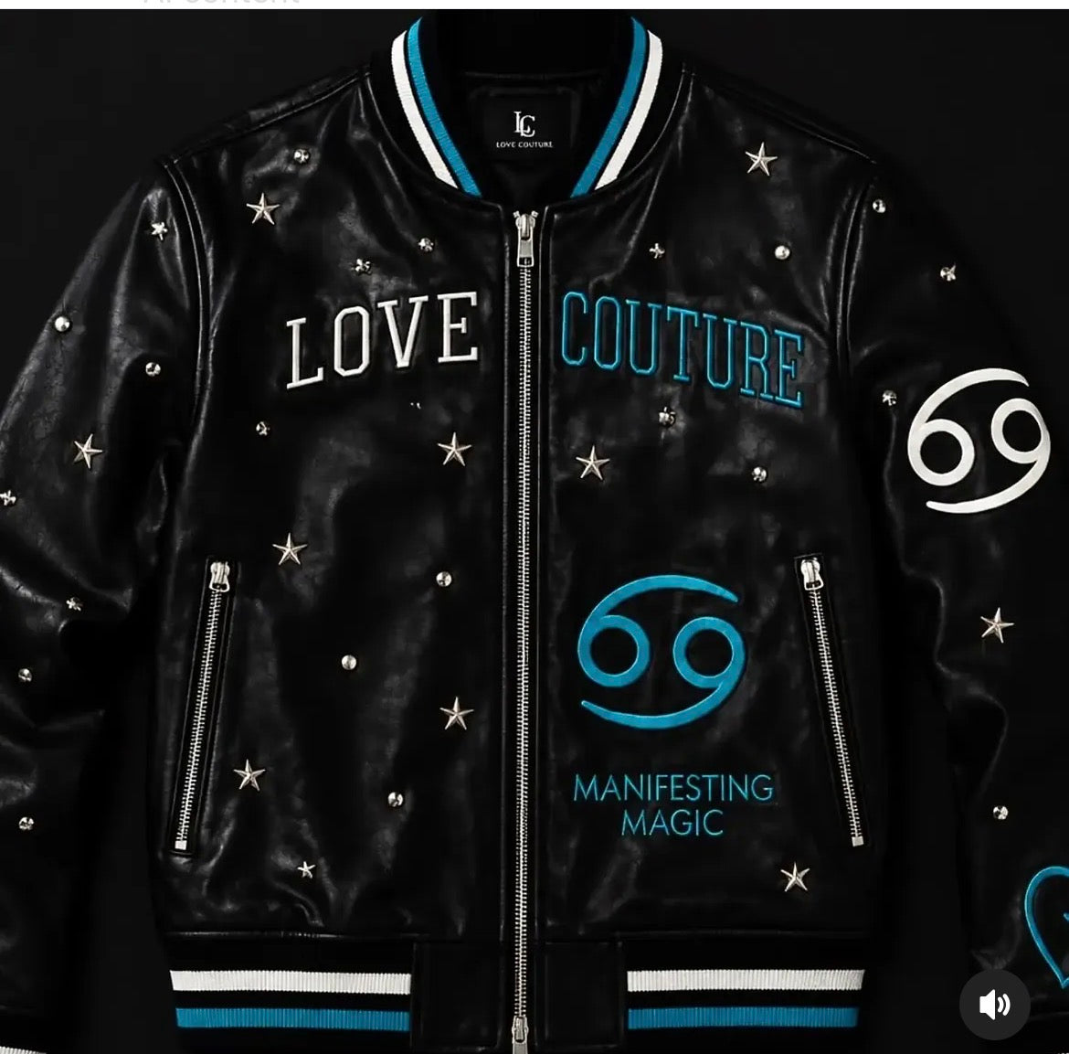 Love Couture Cancer Dragon Varsity Jacket
