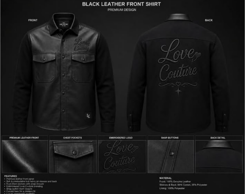 Premium Leather Shirt Jacket